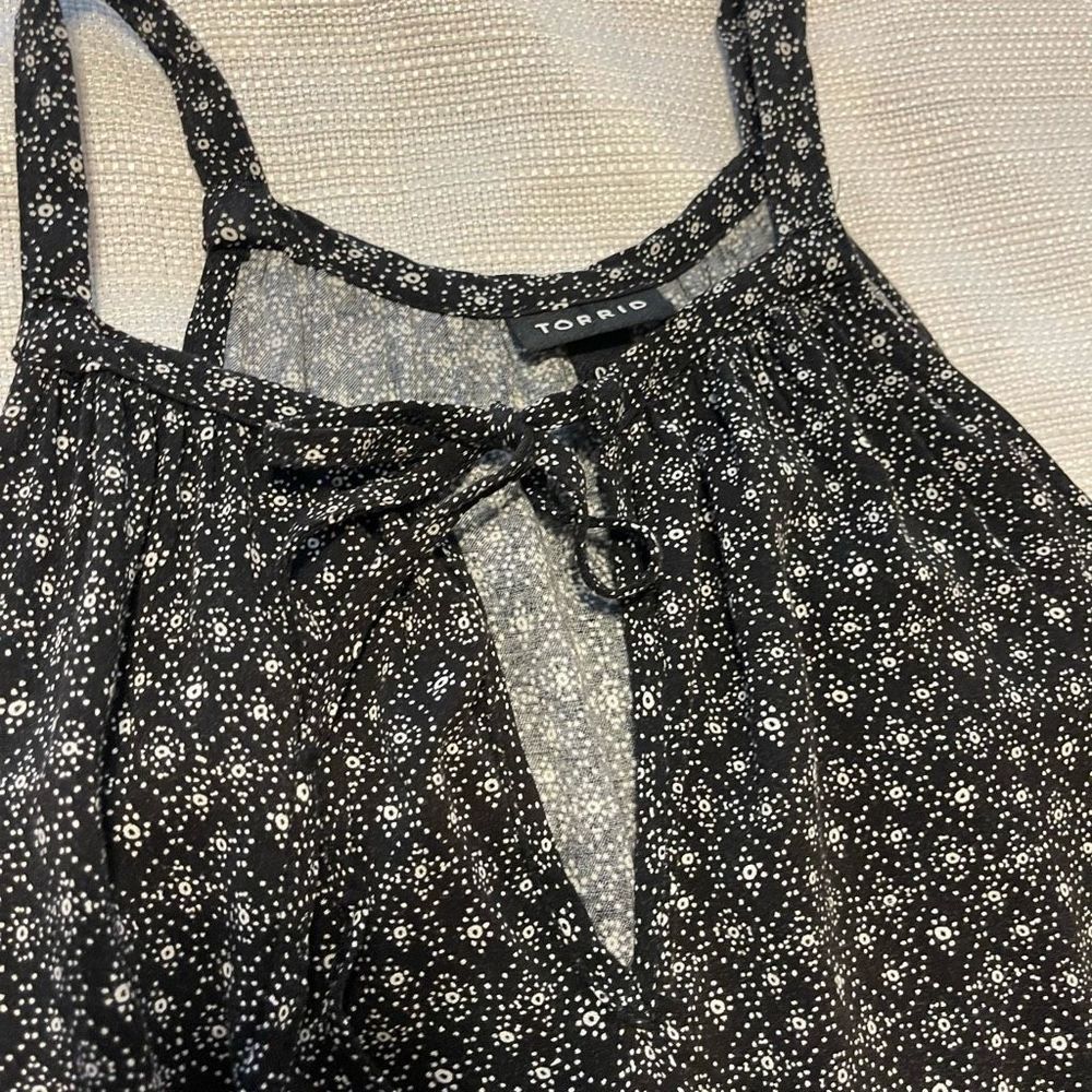 Torrid Multi-Color Border Print Challis Cold Shou… - image 5